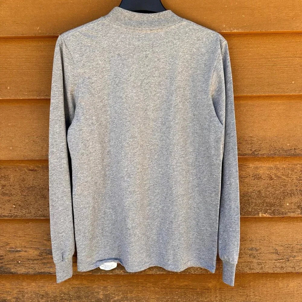 Russell Athletic Mens Medium Gray Long Sleeve Mock Neck Shirt 52% Cotton 48% Pol - Picture 7 of 9